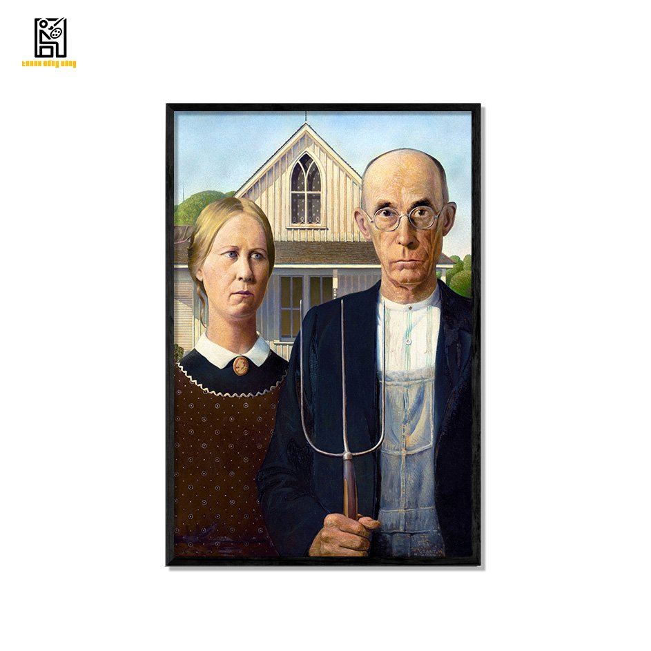 TRANH CHÂN DUNG Grant Wood's American Gothic