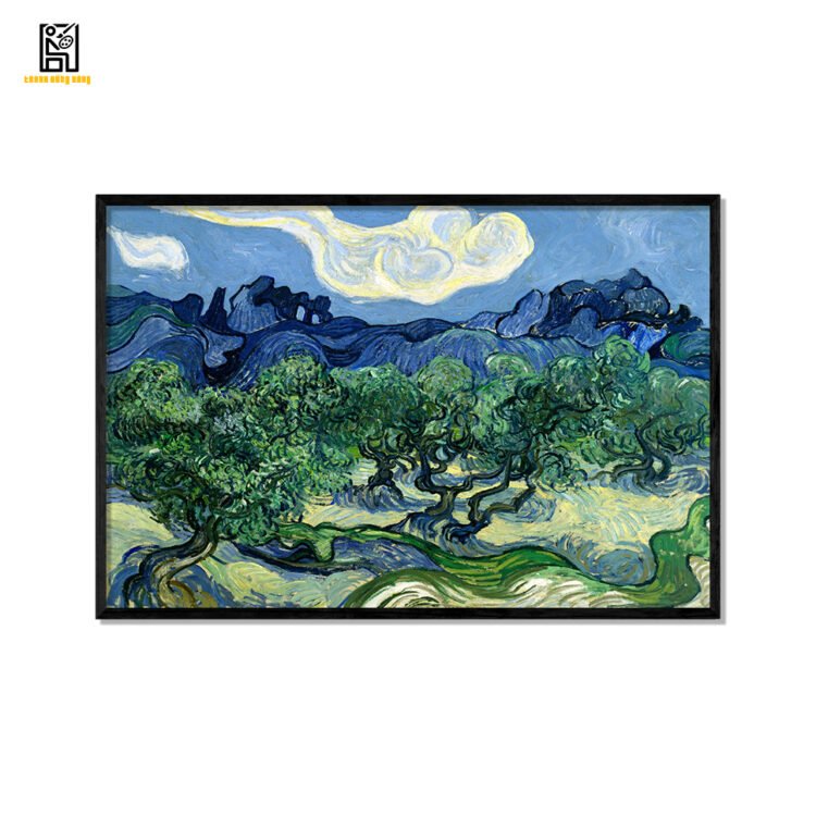 TRANH VAN GOGH Olive Trees with the Alpilles in the Background