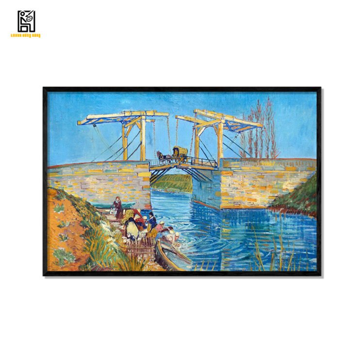 TRANH VAN GOGH The Langlois Bridge at Arles with Women Washing